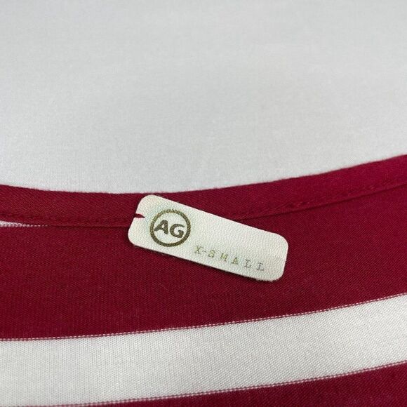 AG Adriano Goldschmied Oversized Red Striped Dolman Tee - Picture 4 of 8